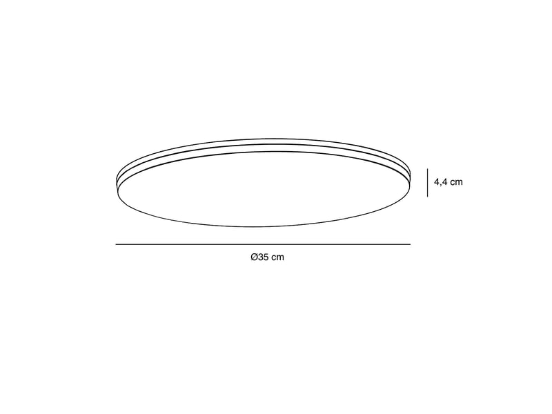 Plafonnier luminaire vic 35 3000k matière plastique blanc h. 4,4 ip21 nordlux-intérieur 2310146001 - Conforama E