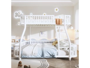Lit superposé 140x200 cm <strong></strong>  <strong></strong> coloris blanc