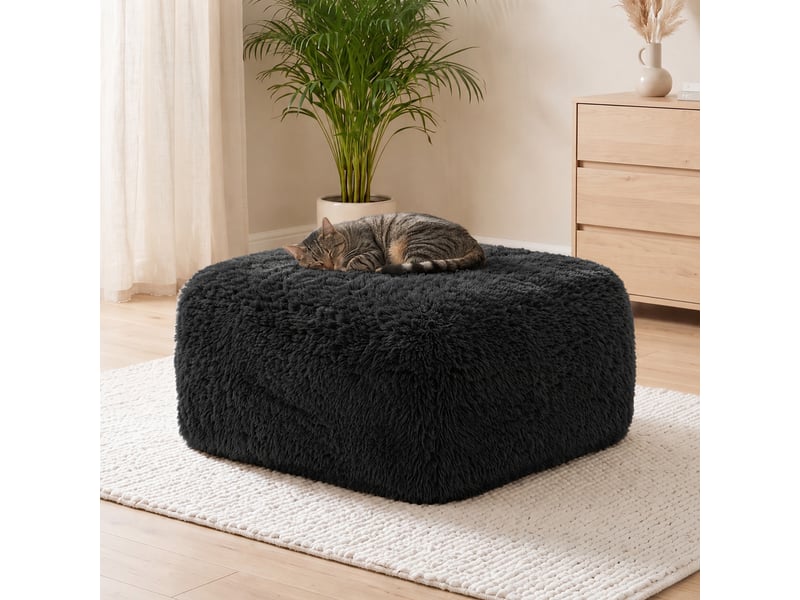  Tissu peluche ottoman aviana - noir SF20250918012 - Conforama B