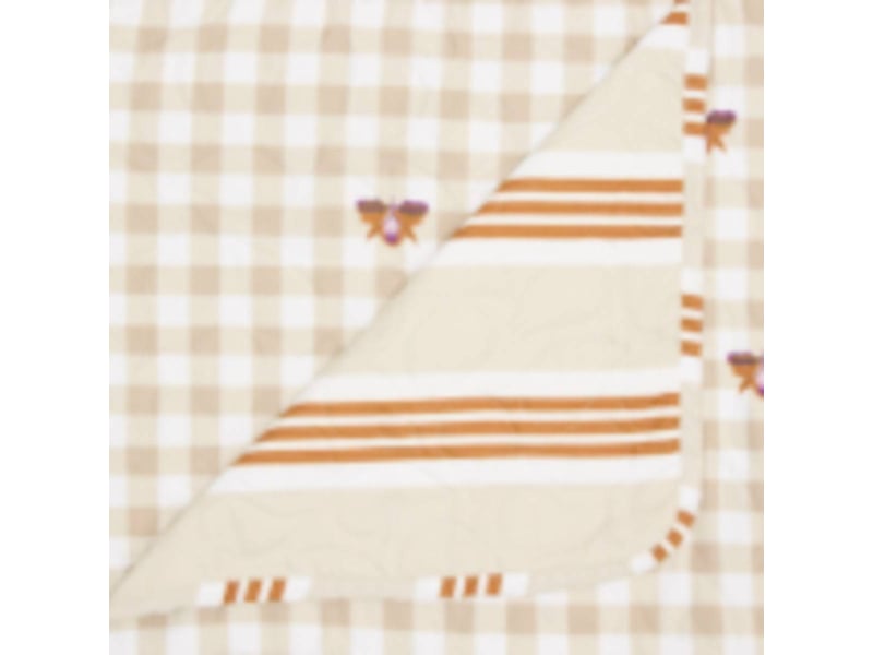  Dessus de lit cole 220x240cm vichy fantaisie beige COLE - Conforama C