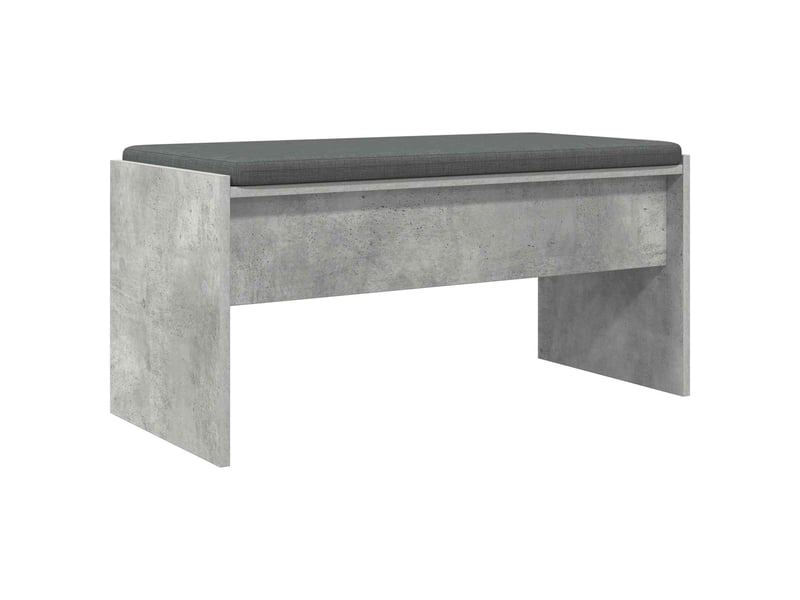  Banc d'entrée, banc interieur avec coussin gris béton 83x38x40 cm  - Conforama A