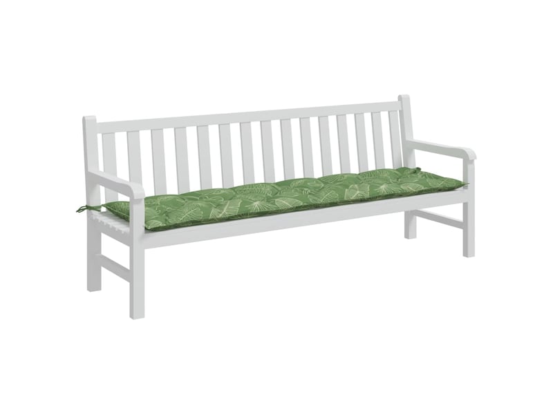  Coussin de banc de jardin, coussin d'assise motif de feuilles 200x50x7 cm tissu cf52764  - Conforama C