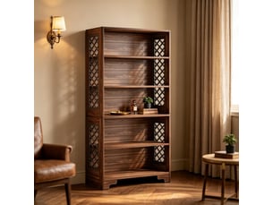 Bibliotheque coloris  marron  <strong>PANGIVO</strong> <strong>T5828P578029</strong> - 80 cm x 180 cm
