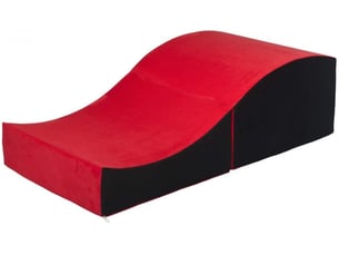 Fauteuil relaxant rabattable de forme préformé rouge-noir