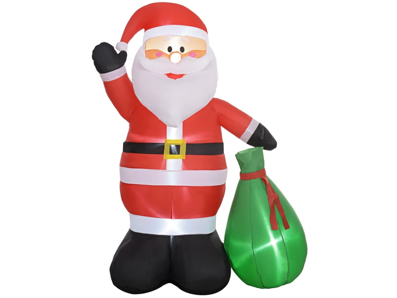  Père de noël gonflable de 180 cm avec lumières led, intérieur et extérieur, matériel fixation et souffleur  - Conforama B