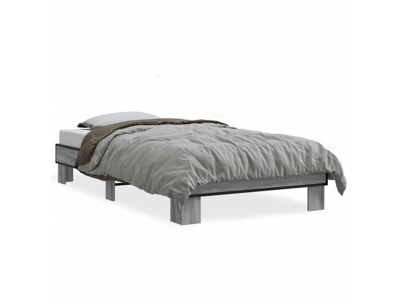  Lit simple- lit adulte -  cadre de lit sans matelas sonoma gris 100x200 cm  - Conforama A