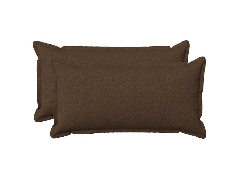  Lot de 2 coussins avec oreiller, coussins décoratifs houten marron lin synthétique cf51178  - Conforama B