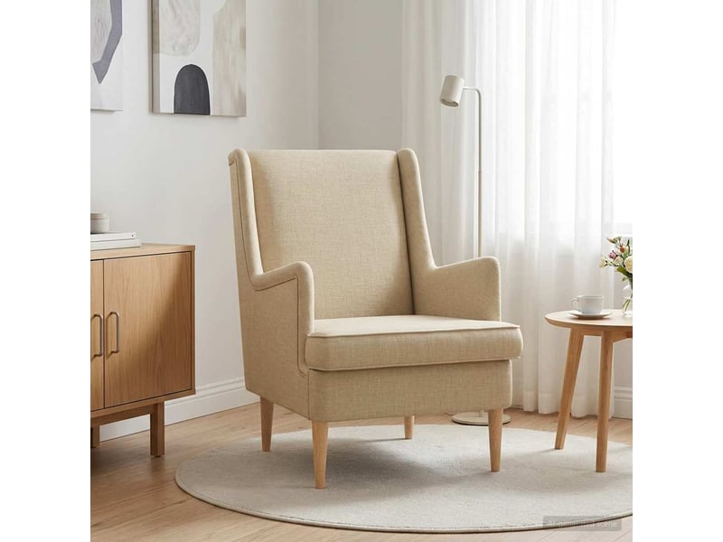  Vidaxl fauteuil crème tissu  - Conforama B