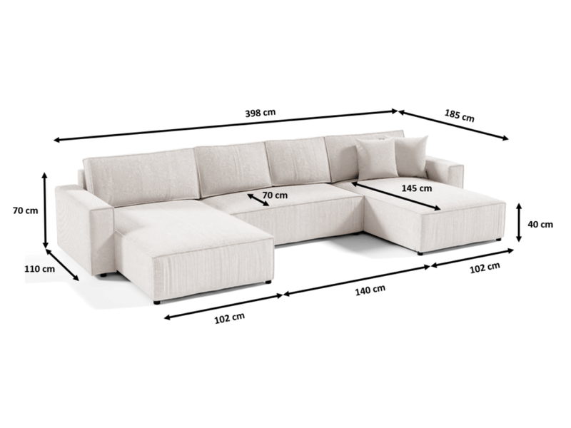 Canapé d'angle convertible mille u bleu - Conforama E