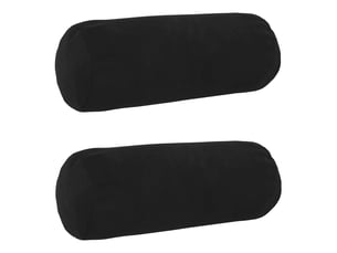 Lot de 2 coussins avec oreiller, coussins décoratifs heerlen noir velours cf50541