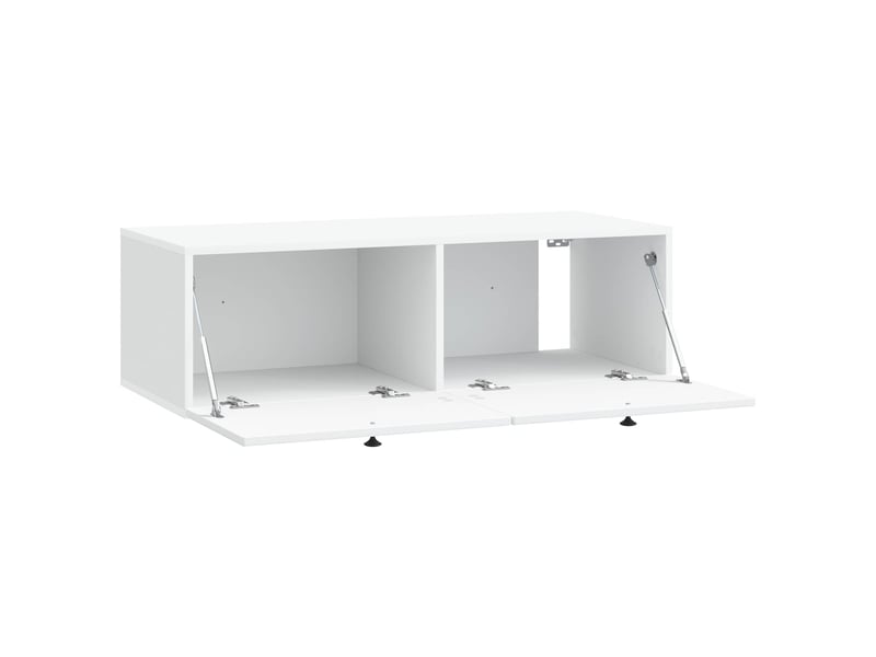  Meuble tv - banc tv - meuble de rangement mural blanc 98 x 41 x 30 cm bois d'ingénierie  - Conforama E