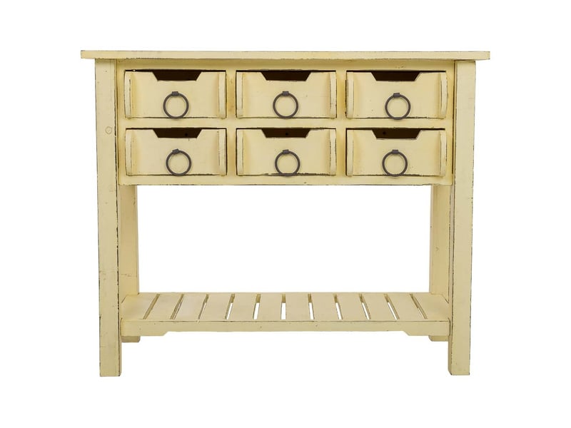  Console d'entrée en bois jaune 105x45,5x82 cm h  - Conforama C