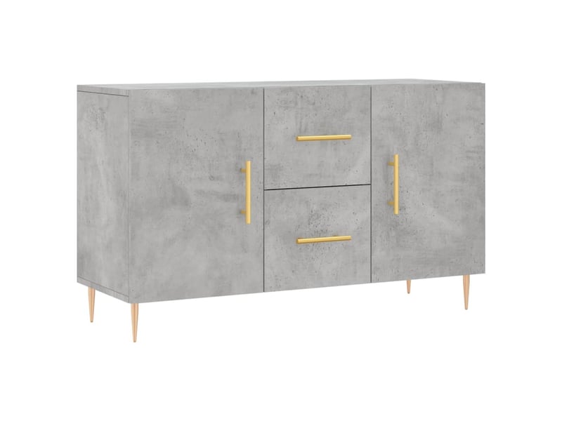  Buffet - bahut - meuble de rangement gris béton 100x36x60 cm bois d'ingénierie  - Conforama A