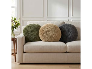 Lot de 6 coussins avec oreiller, coussins décoratifs heerlen gris clair fleece pv cf50822
