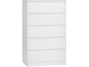 Commode de rangement moderne 40 x 60 x 97,4 cm 4 tiroirs capacité 75 kg ambiance épurée en aggloméré blanc neige 12_0012150