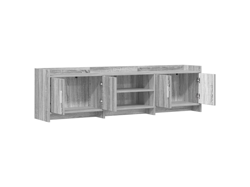  Meuble tv - banc tv - meuble de rangement 168 x 33 x 47 cm sonoma gris bois d'ingénierie  - Conforama D
