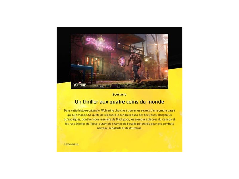  Jeu d action marvel's wolverine standard edition ps5 sur blu-ray solo WOLVERINEPS5 - Conforama E