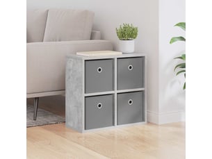 Buffet cuisine, meuble de rangement, bahut gris béton 49,5 x 22 x 47 cm