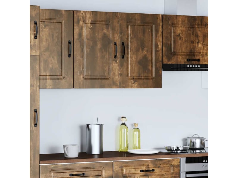  Meuble de rangement, armoire murale de cuisine kalmar chêne fumé bois d'ingénierie shl6440  - Conforama B