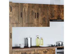 Meuble de rangement, armoire murale de cuisine kalmar chêne fumé bois d'ingénierie shl6440