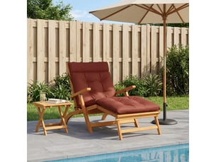 Coussin de transat, coussin pour bain de soleil vianen 100 % polyester rouge 200 x 90 x 8 cm cf56335