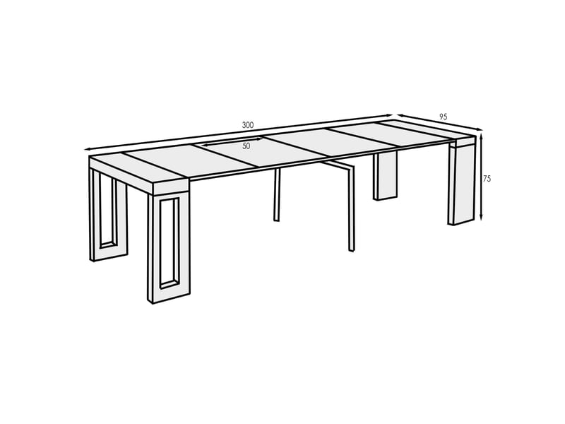 Table console extensible loki blanc laqué  - Conforama D