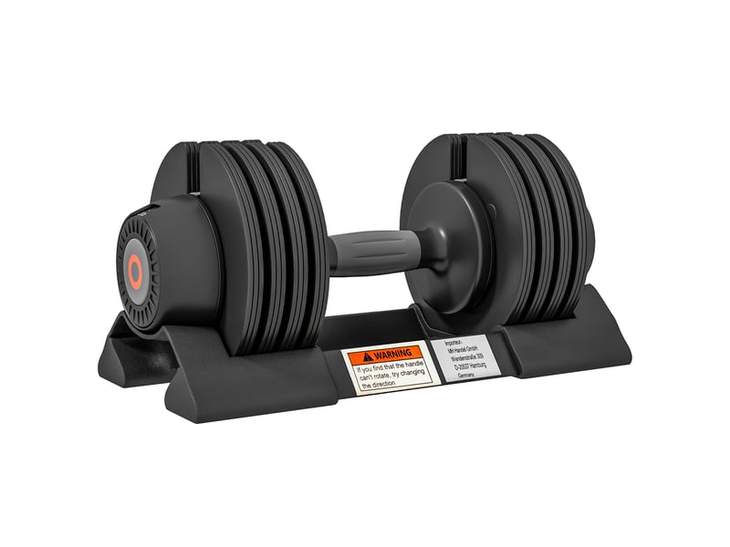  Haltère réglable 4 en 1, 10 kg, réglage rapide du poids, base de rangement, poignée antidérapante pour salle de sport à domicile  - Conforama A