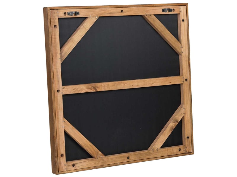  Tableau artisanal en bois recyclé relief beige et blanc 62x4x62 cm h  - Conforama D