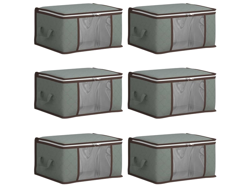 Boîte de rangement avec fenêtre latérale transparente 6 pcs gris shl68673 - Conforama A