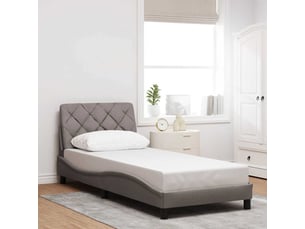 Lit simple 90x200 cm <strong></strong>  <strong></strong> coloris taupe