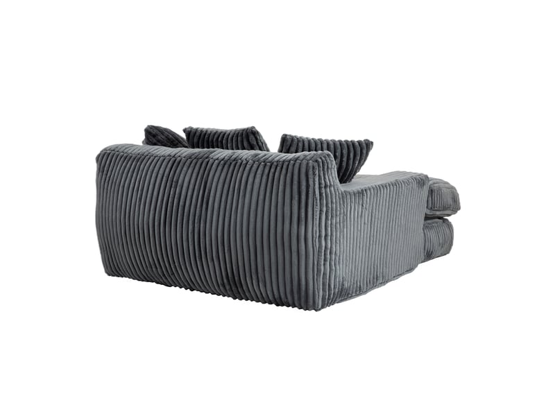 Canapé convertible, canapé-lit – style cloud, en velours tricoté, 1 place, gris foncé, coussins inclus - Conforama B