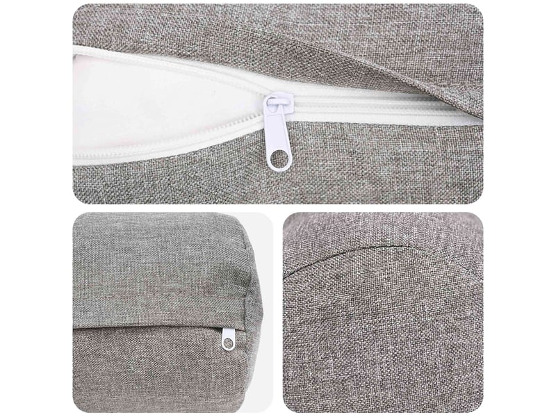  Lot de 6 coussins avec oreiller, coussins décoratifs heerlen gris nuage tissu cf50704  - Conforama E