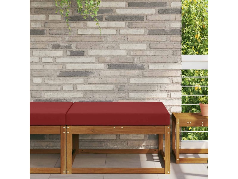 Coussin de canapé d'extérieur, coussin de chaise polyester bordeaux 80 x 80 cm cf54052  - Conforama B