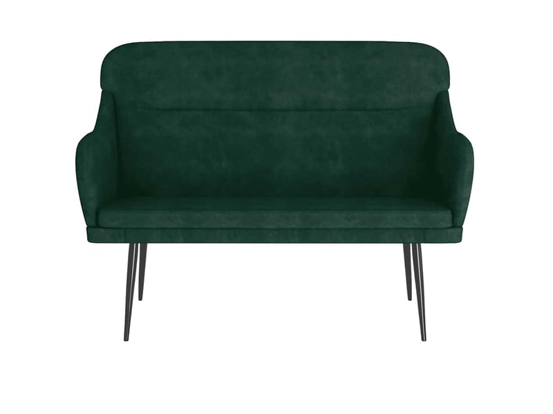  Banc chambre, banc de lit vert foncé 110x76x80 cm velours  - Conforama C