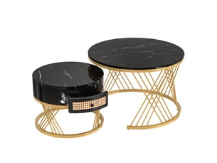 Table basse rond(e) coloris noir <strong></strong> <strong></strong>