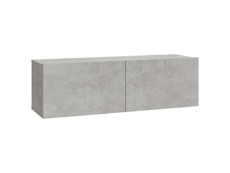  Ensemble de meubles tv - banc tv - meuble de rangement 6 pcs gris béton bois d'ingénierie  - Conforama D