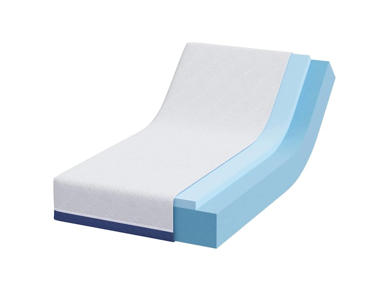 Matelas confort blanc et bleu 80x160 cm tissu jacquard  - Conforama C