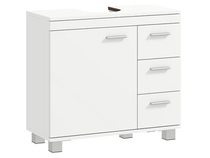 Meuble sous lavabo 70 cm avec rangement blanc evryae