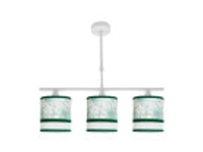 Lampe de plafond fabrilamp caledonia blancvert 3 x e14 hauteur réglable 44-61 cm 55x14 cm 248953006 - Conforama B