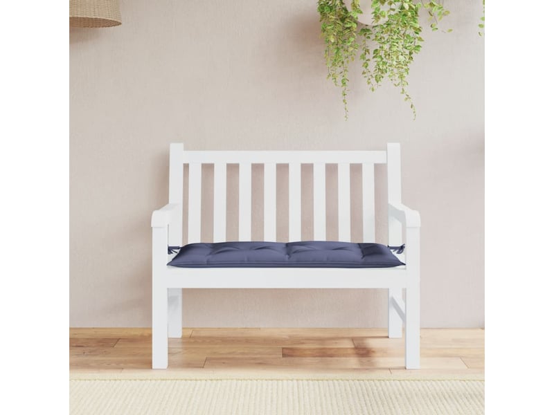 Coussin de banc de jardin, coussin d'assise bleu marine 100x50x7 cm tissu oxford cf52683 - Conforama B