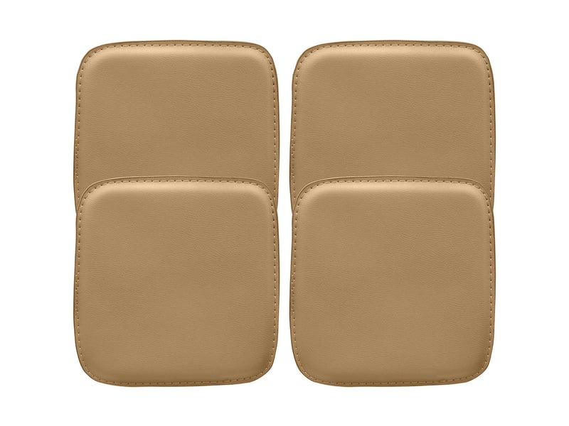  Pack de 4 coussins magnétiques pour chaise à siège carré – similicuir – stylix marron clair  - Conforama A