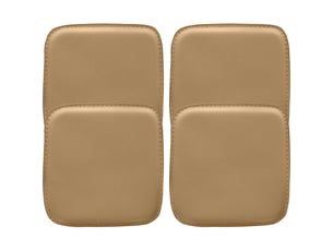 Pack de 4 coussins magnétiques pour chaise à siège carré – similicuir – stylix marron clair