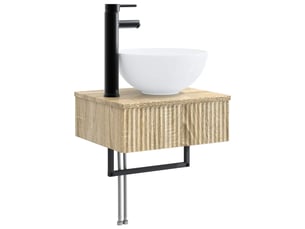 Basin de lavage mural, lavabo chêne sonoma 40x35x39 cm