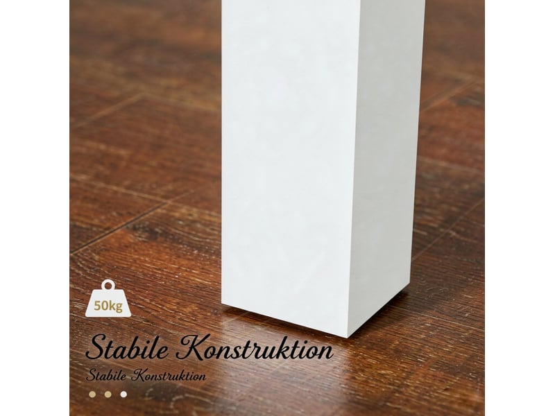  Table à manger rectangulaire 119x70 cm – chêne et blanc – 4 à 6 personnes, style intemporel  - Conforama D
