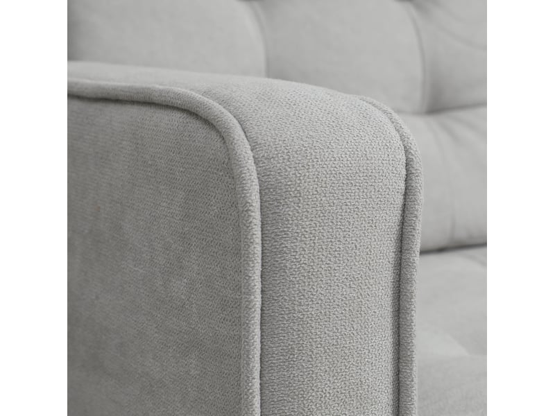  Canapé 2 places 117x62x78 cm avec rangement velours gris clair  - Conforama D