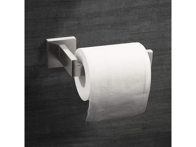  Porte-papier toilette en acier brossé, porte-rouleau de papier toilette en acier inoxydable pour salle de bain et cuisine (carré)  - Conforama C