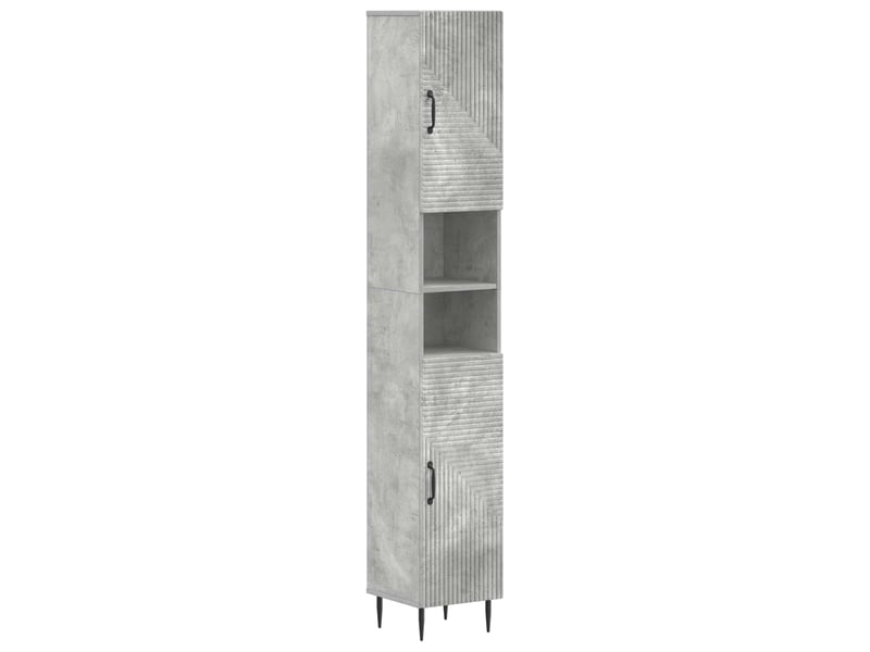  Ensemble de meuble de salle de bain 3 pièces haarlem gris béton cf63454  - Conforama C