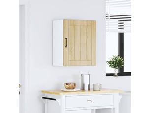 Meuble de rangement, armoire murale de cuisine lucca chêne sonoma bois ingénierie shl9120