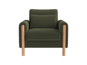 Fauteuil fixe <strong>STILVORA</strong> <strong></strong> Tissu bouclette vert vendu A l'unité