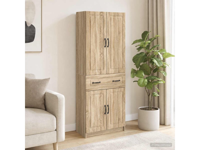  Buffet - ensemble de meubles 2 pc chêne sonoma bois d'ingénierie  - Conforama B